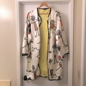 Novelty Printed Chic Lab Overcoat / Light Coat ❤️